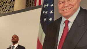 Farewell: Wes Moore Salutes Gen. Colin Powell at War Memorial Building Farewell: Wes Moore Salutes Gen. Colin Powell at War Memorial Building