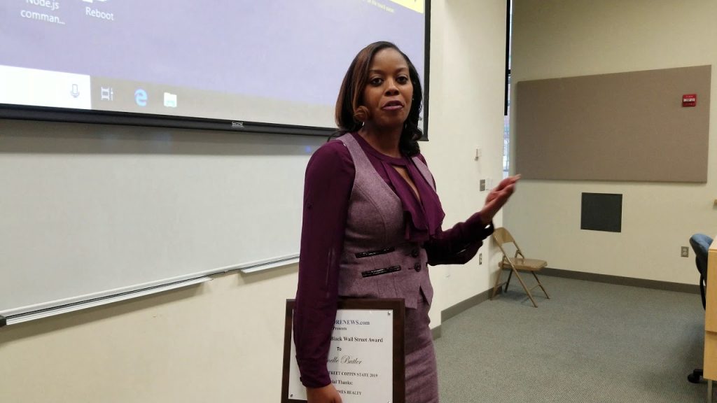 Janelle Butler Honored at Black Wall Street COPPIN,  2.22.19