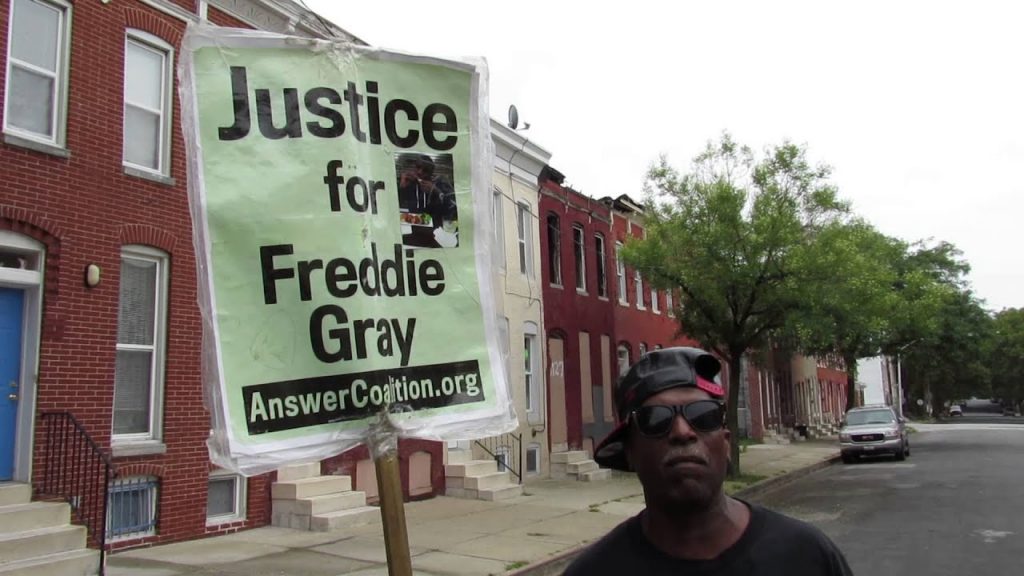 Justice for Freddie Gray: One Man Protest: Twin