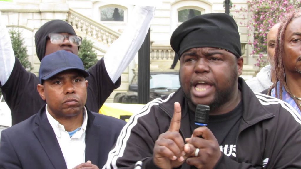 Elder CD Witherspoon at Freddie Gray Protest, City Hall, 4.20.15