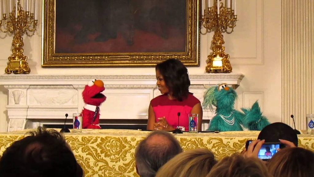 White House: First Lady Michelle Obama with Elmo and Rosita of Sesame Street, 10.30.13 White House: First Lady Michelle Obama with Elmo and Rosita of Sesame Street, 10.30.13