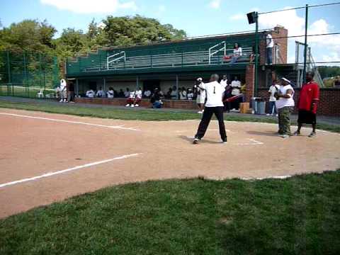 Melo vs. Mario Weekend ’09: Softball – Mario’s 1st At-bat