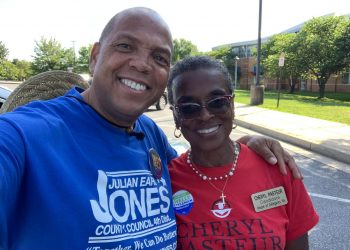 Baltimore County Council Chair Julian Jones and the new 11A Delegate-elect Dr. Cheryl Pasteur