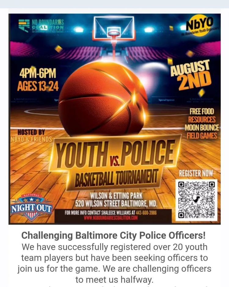 Who will win? The kids or the cops? See you at Wilson Park to find out!