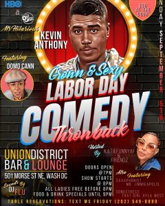 Appleslivecomedy presents … Grown & Sexy Labor Day Comedy Throwback