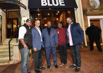 Darker Than Blue Grille at 413 N. Charles St. is a popular Black-owned restaurant in Baltimore. One huge fan is Maryland Lt. Gov. Boyd Rutherford (2nd from left)