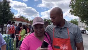 Wes Moore for Governor in Harlem Park Handing out Water Amidst E. coli Crisis