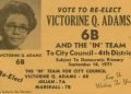 Victorine Q. Adams, the first Black on the Baltimore City Council