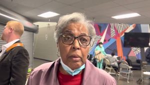 Sandtown Winchester leader Inez Robb at City Planning Meeting at Shaw & Bake