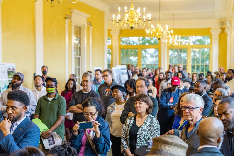 A wide array of attendees were at the Druid Hill Park Mansion House to hear the DHPP Announcment. Courtesy of Paul Newson Photography.