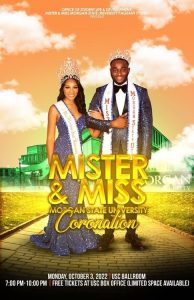 Mister and Miss Morgan State University Coronation & Ball, Oct. 3. at 7 pm