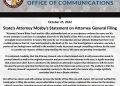 State's Attorney Mosby's Statement on Attorney General Filing