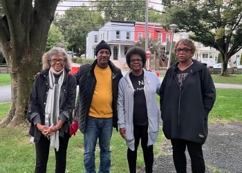 Some of the members of the Hoe's Heights Action Committee took BMORENews Publisher Doni Glover on a tour of the historic Black community founded by Grandison Hoe, a Black man.