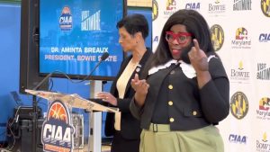 Bowie State President Dr. Aminta Breaux welcomes CIAA back to Baltimore