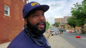 BPD Officer Chuck Lee on Pennsylvania Avenue AME Zion Back-to-School Celebration 2021