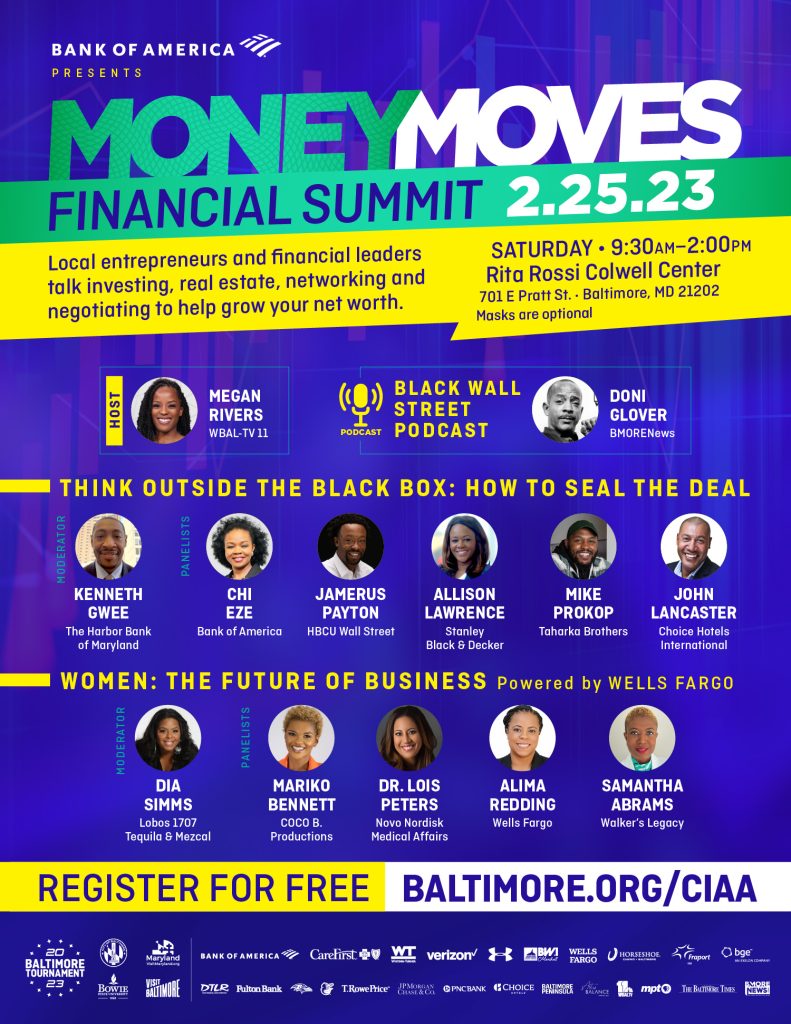 Visit Baltimore’s CIAA Money Moves Financial Summit, TODAY!