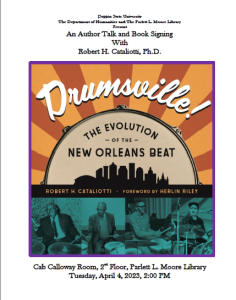 SAVE THE DATE: Author Talk with Coppin’s own Dr. Robert Cataliotti. Tuesday, April 4, 2023 at 2 pm