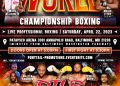 Championship Boxing, April 22nd, Patapsco Arena: MALIK TITUS