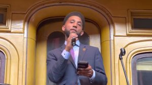 Baltimore Mayor Scott at “Meet the Primes” event at B&O Railroad