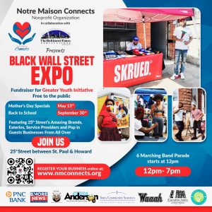 Notre Maison’s 6th Black Wall Street Expo, May 13th, 12p-7p