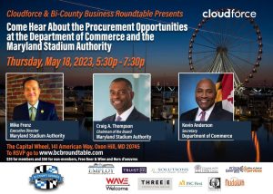 Procurement Opportunities with Dept. of Commerce, MD Stadium Authority: Thurs., May 18, 2023, 5:30-7:30 pm