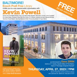 Writers LIVE! Kevin Powell at Enoch Pratt Library, April 27th