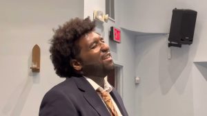 Olijade sings at Black Wall Street ATLANTA