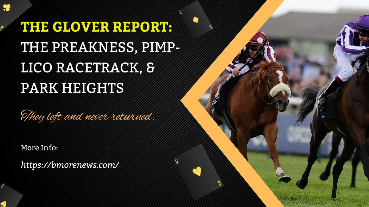 The Glover Report: The Preakness, Pimp-lico Racetrack, and Park Heights