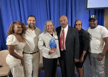 Sabrina Bass (holding award) was recognized today for her efforts on behalf of Black and brown businesses and women-owned businesses in the State of Maryland. She is true to this, not new to this. Bruce Bass (2nd from left) will be honored at Black Wall Street ATLANTA on May 17th. Business and entrepreneurship run deep in the Bass Family. Juanita Bass (2nd from right) owns Maceo's on Monroe Street.