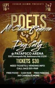 Dunbar All-Class Reunion Day Party, Sept. 16th