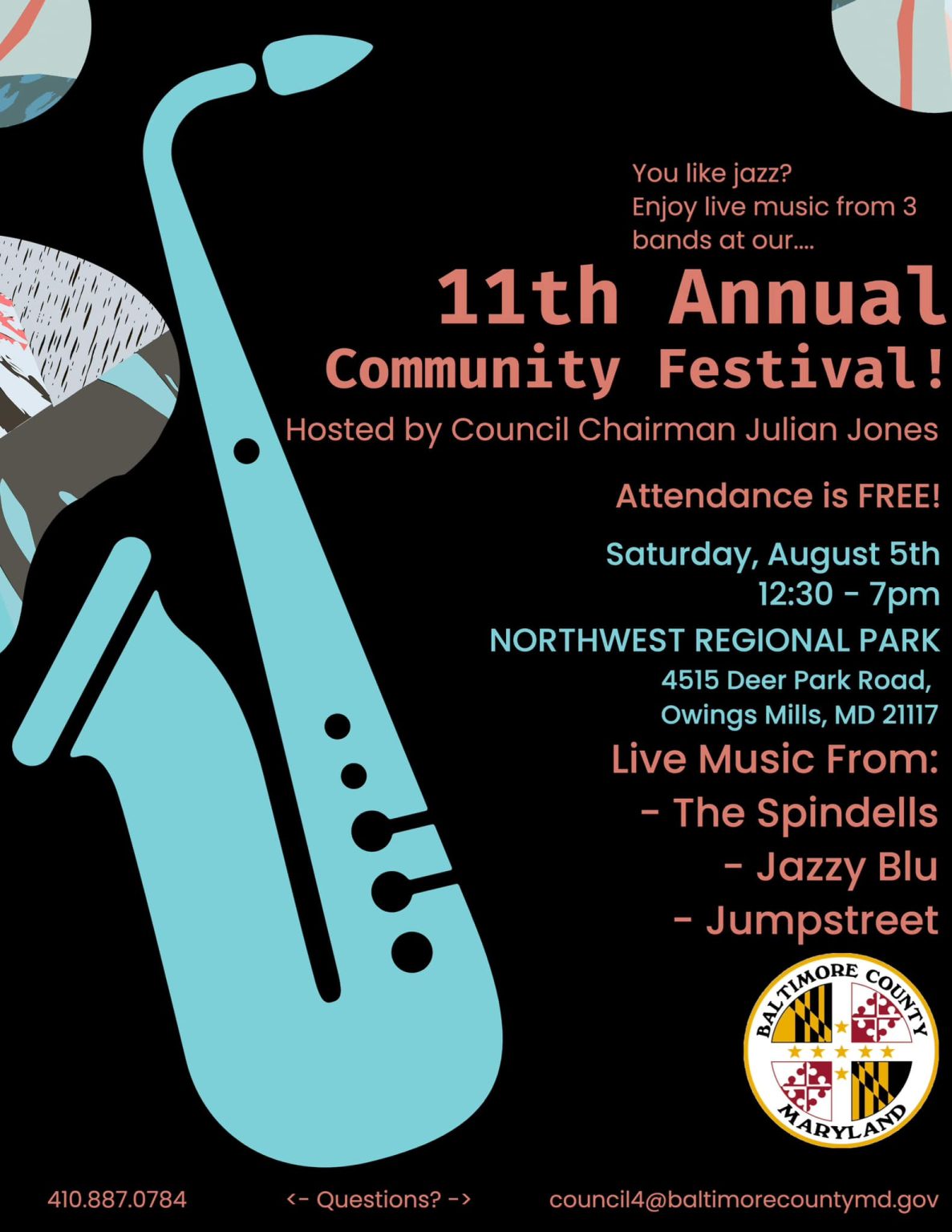 11th Annual Community Festival, Aug. 5th