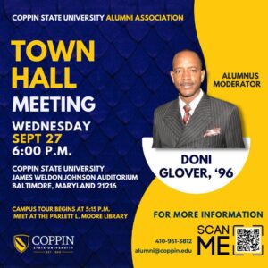 Calling All Coppin Alumni! TOWN HALL MEETING, Sept 27th