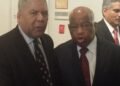 Joe Gaskins (L) with the late Cong. John Lewis who represented Georgia's 5th congressional district, one of the most consistently Democratic districts in the nation.