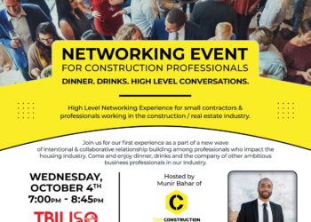 Join us on October 4th for the launch of a NEW network of construction/real estate professionals.