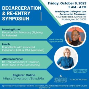 Decarceration & Re-Entry Symposium, Oct. 6, 9a-4p