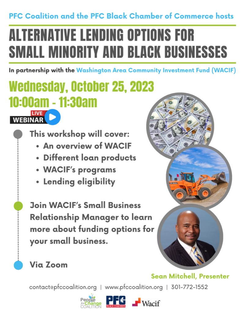 Alternative Lending Options for Small Businesses – Wed – Oct 25 – 10am – 11:30am