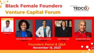 TEDCO’s Black Female Founders Venture Capital Forum, Nov. 15