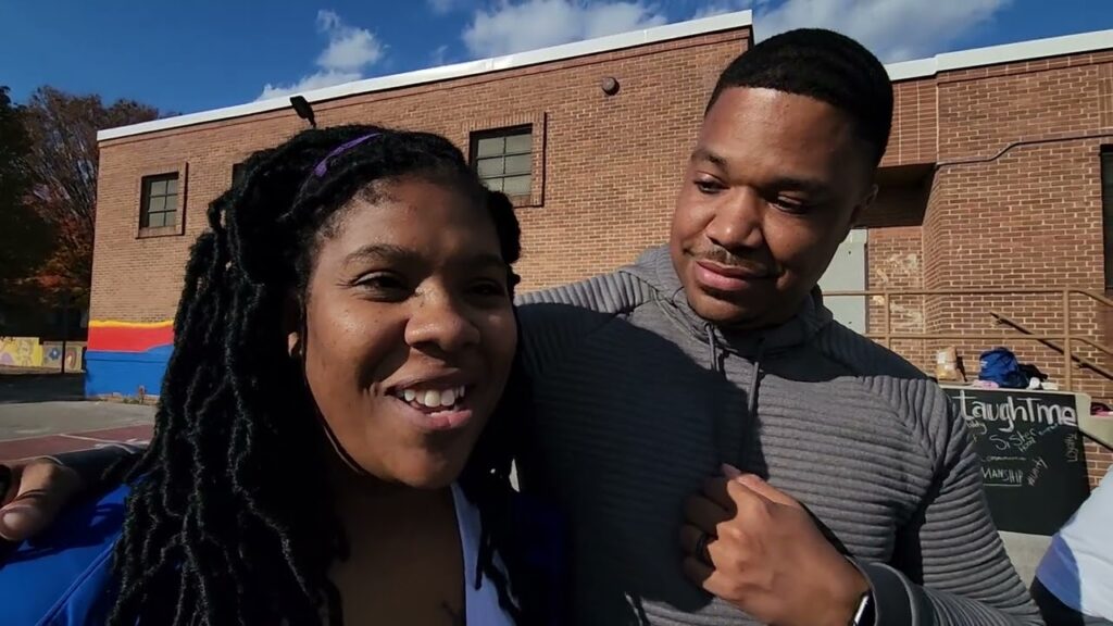 City Councilman Torrence and Tracey Malone at Sandtown Youth Event