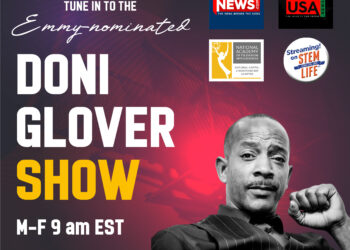 Emmy-nominated Doni Glover Show streams M-F at 9 am on LIVE on FB, LinkedIn, YouTube, & Twitter