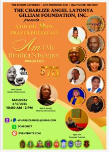 The Charlize Angel Latonya Gilliam Foundation, Inc. presents A Divine 9 Prayer Breakfast, 2.3.24