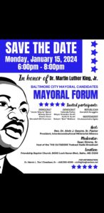 Baltimore Mayoral Forum, Jan. 15th, Friendship Baptist