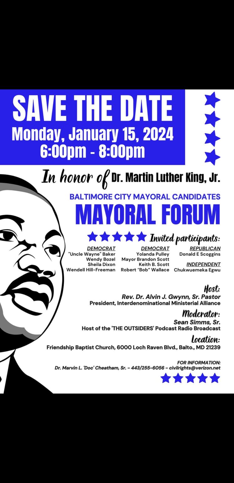 Baltimore Mayoral Forum, Jan. 15th, Friendship Baptist Baltimore Mayoral Forum, Jan. 15th, Friendship Baptist