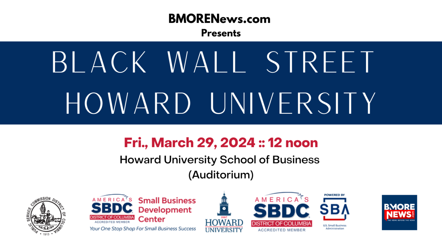 Black Wall Street HOWARD UNIVERSITY, 3.29.24