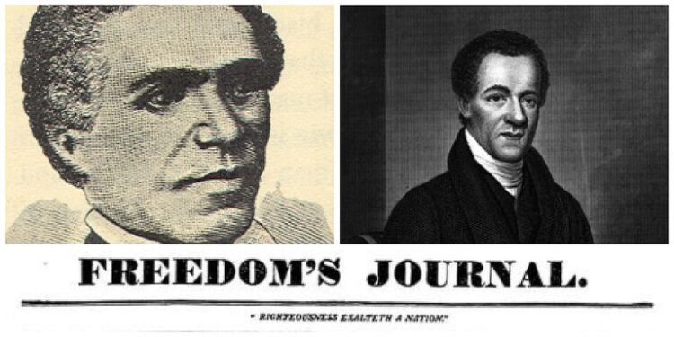 Freedom's Journal, the first Black newspaper in the US.