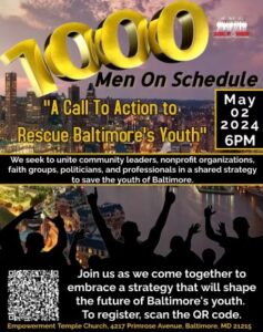 A Call to Action to Rescue Baltimore’s Youth, May 2nd