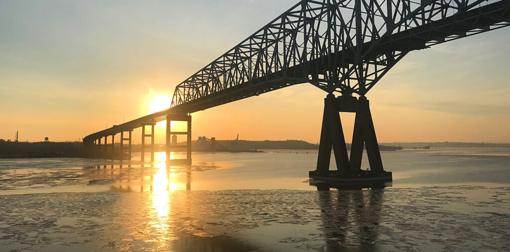 Stretching over one mile, the Baltimore Key Bridge in all its former glory. (Photo courtesy of ASCE)