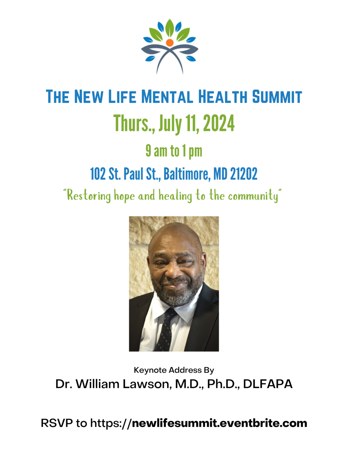 The New Life Mental Health Summit Set for July 11th