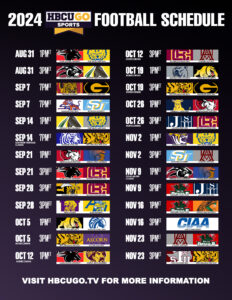 ALLEN MEDIA GROUP’S HBCU GO ANNOUNCES 26-GAME FOOTBALL SCHEDULE FOR THE 2024 SEASON