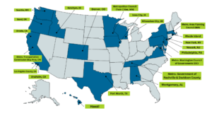 The 21 communities nationwide recipients of the PRO Award. Map Courtesy of HUD Gov