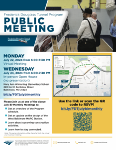 Frederick Douglass Tunnel Public Meeting Invitation